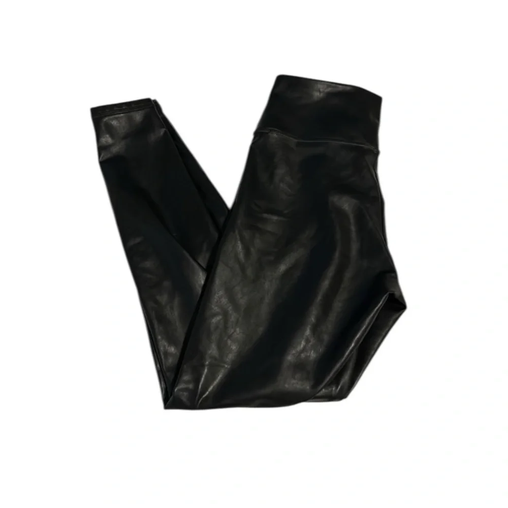 Athleta Black Coated Gleam High Waist Leggings size women’s small